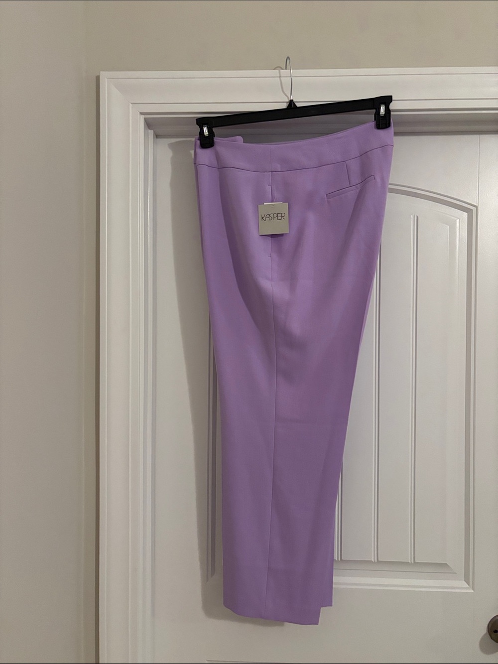 Kasper Lavender Straight-Leg Dress Pants